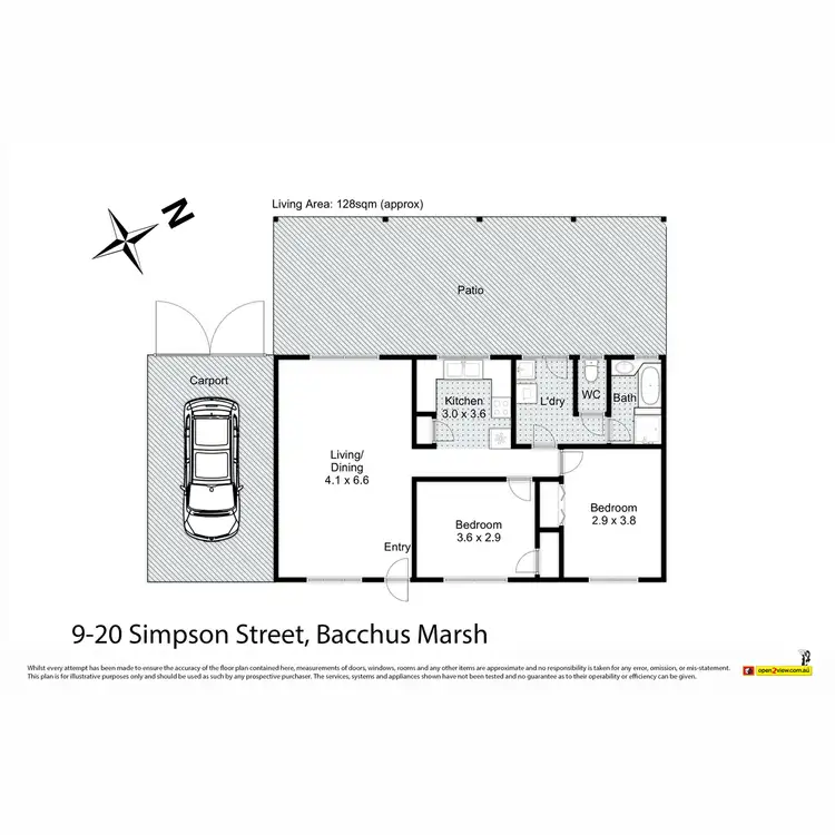 Floorplan of Homely unit listing, 9/20 Simpson Street, Bacchus Marsh VIC 3340