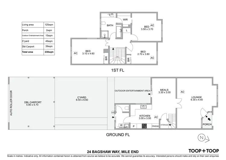 Floorplan of Homely townhouse listing, 24 Bagshaw Way, Mile End SA 5031