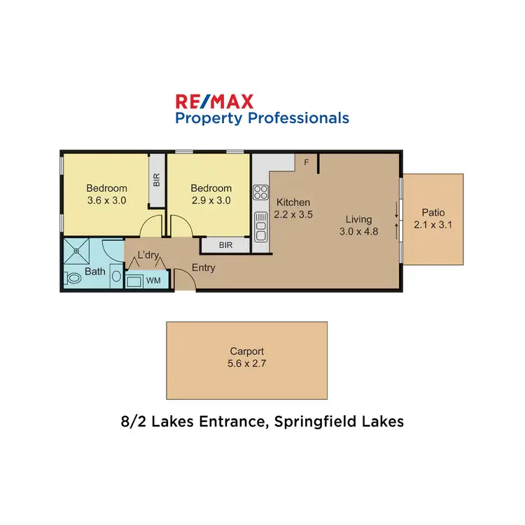 Floorplan of Homely apartment listing, 8/2 Lakes Entrance Drive, Springfield Lakes QLD 4300