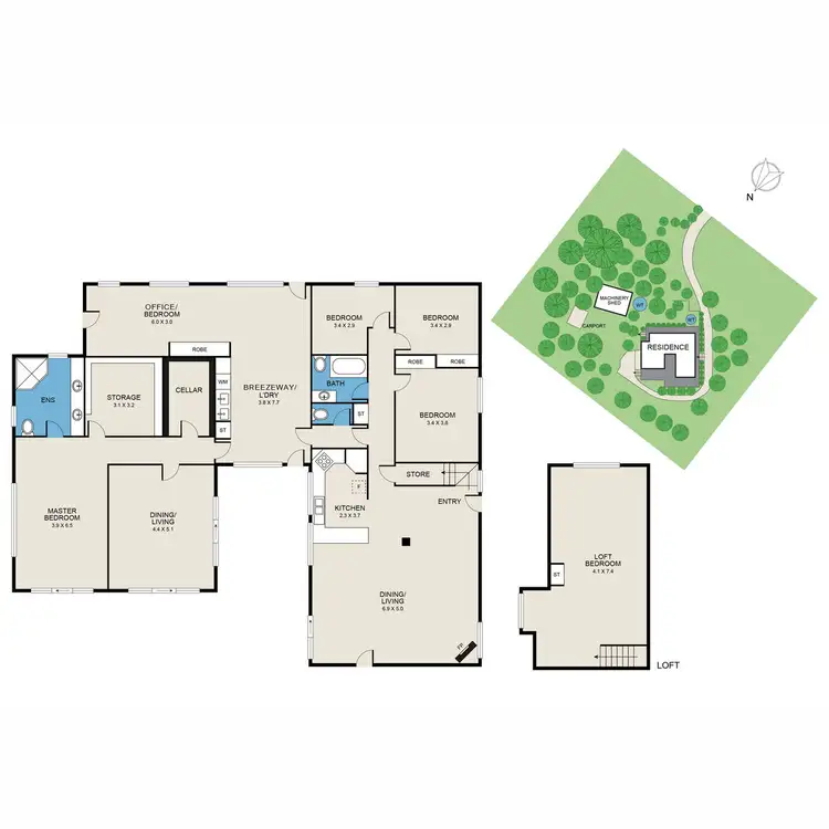Floorplan of Homely rural property listing, 217 Deaseys Road, Pokolbin NSW 2320