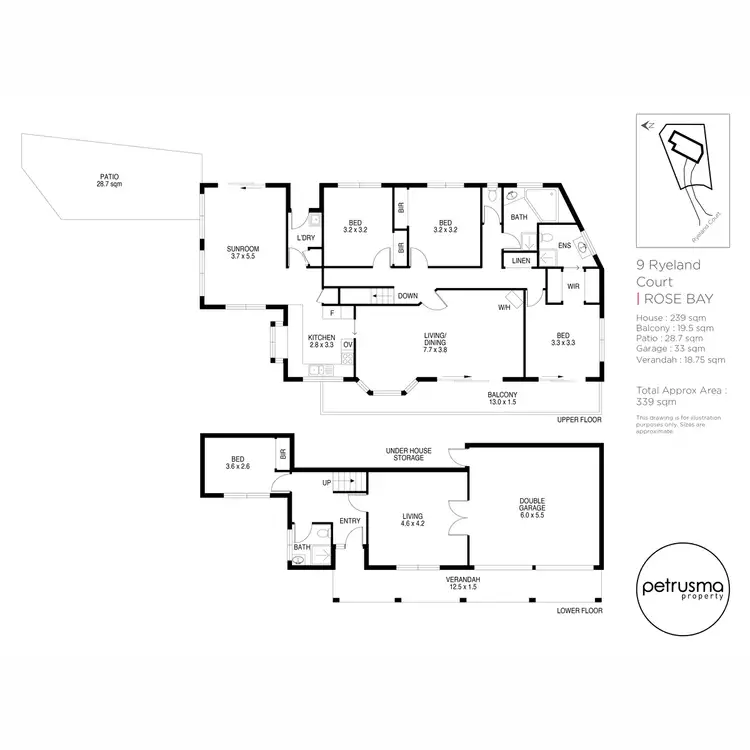 Floorplan of Homely house listing, 9 Ryeland Court, Rose Bay TAS 7015