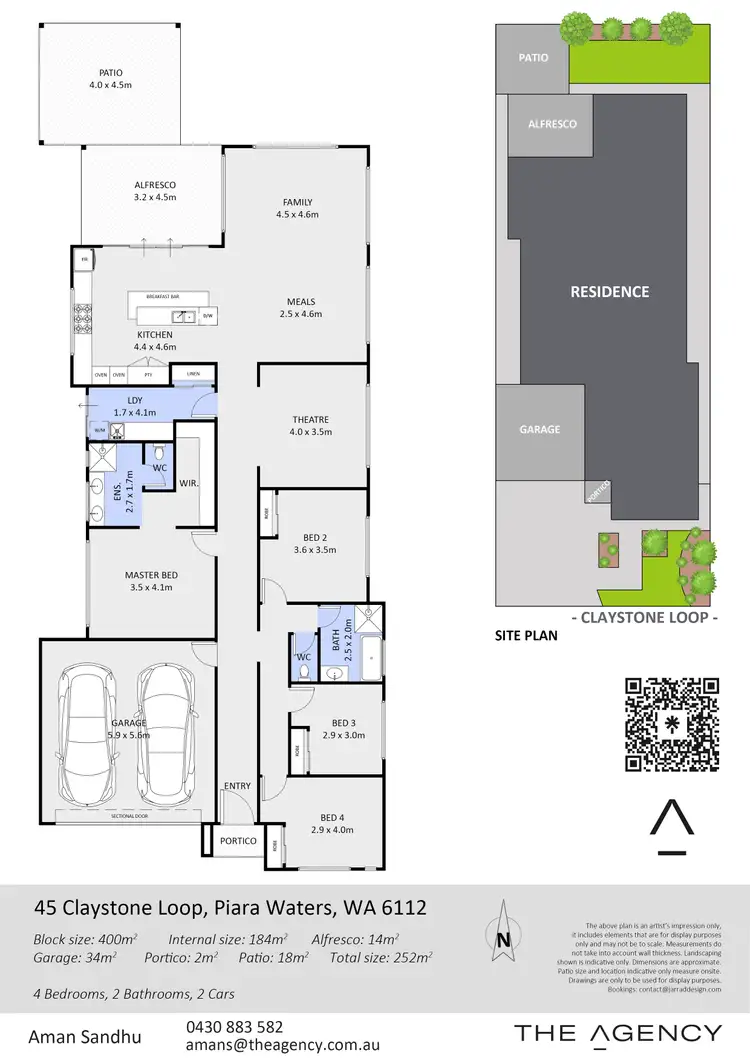 Floorplan of Homely house listing, 45 Claystone Loop, Piara Waters WA 6112