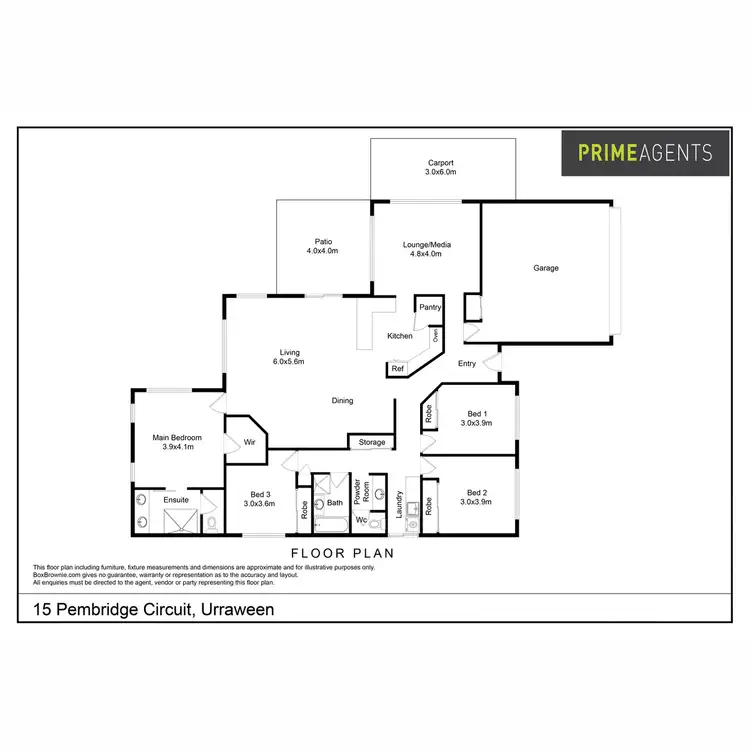 Floorplan of Homely house listing, 15 Pembridge Circuit, Urraween QLD 4655