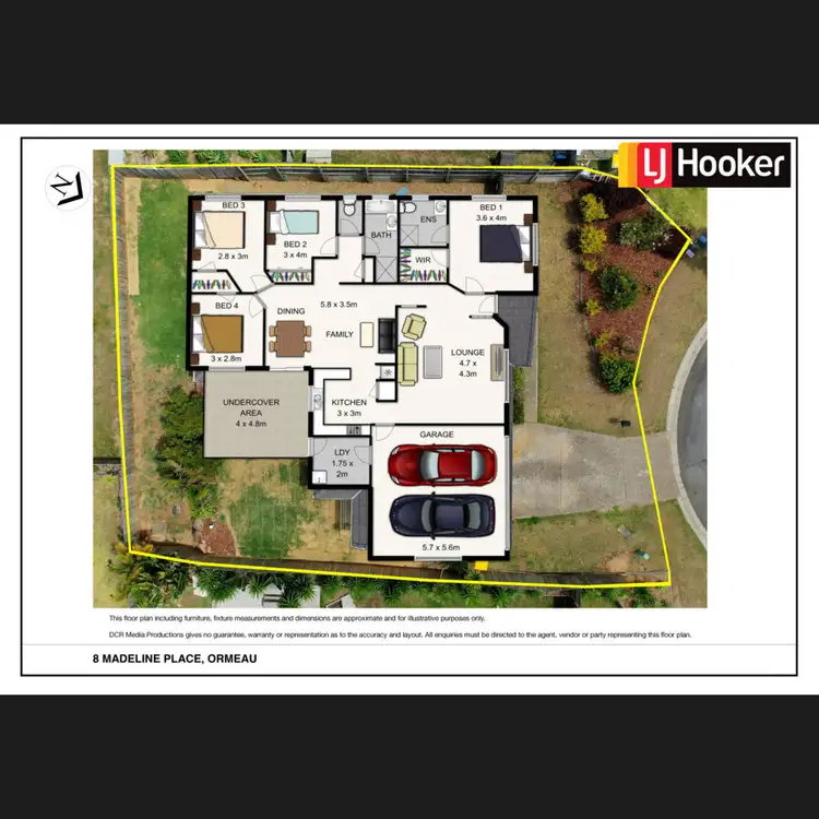 Floorplan of Homely house listing, 8 Madeline Place, Ormeau QLD 4208