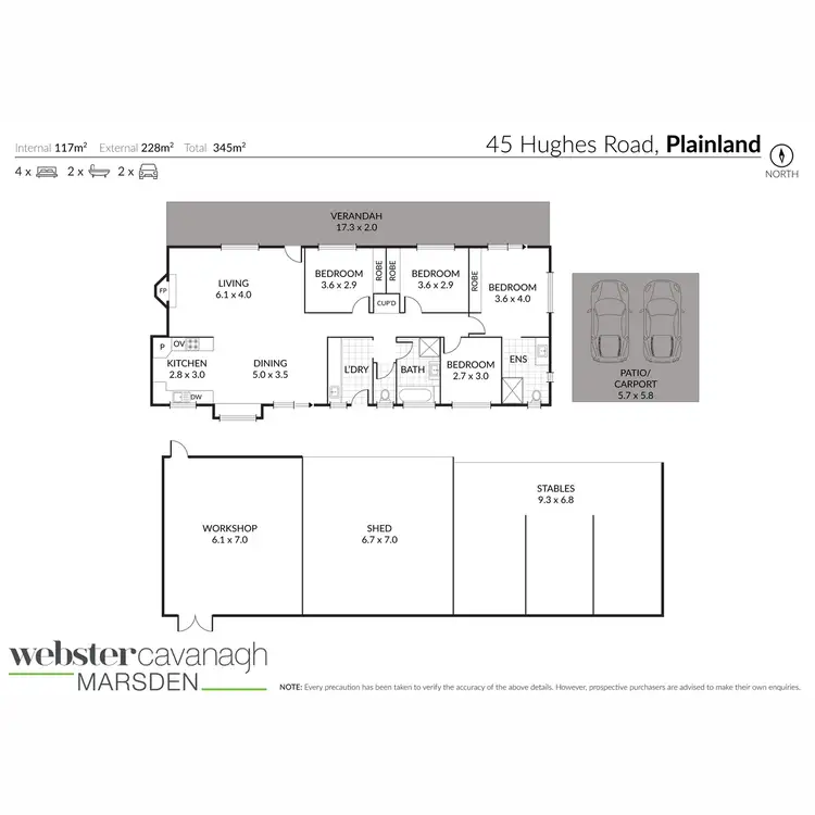 Floorplan of Homely house listing, 45 Hughes Road, Plainland QLD 4341
