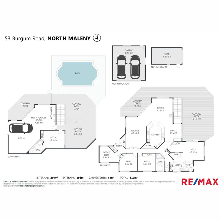 Floorplan of Homely house listing, 53 Burgum Road, North Maleny QLD 4552