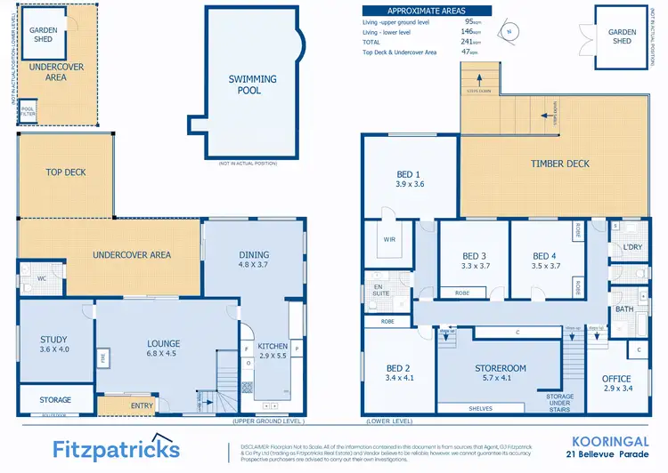 Floorplan of Homely house listing, 21 Bellevue Parade, Kooringal NSW 2650