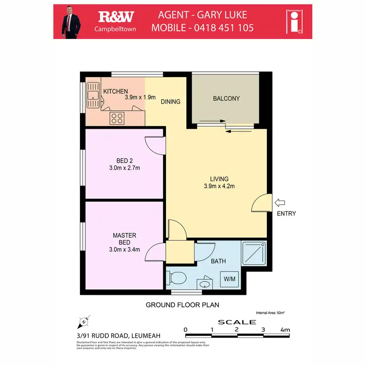 Floorplan of Homely unit listing, 3/91 Rudd Road, Leumeah NSW 2560