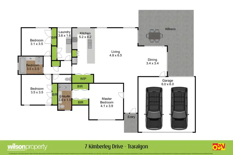 Floorplan of Homely house listing, 7 Kimberley Drive, Traralgon VIC 3844