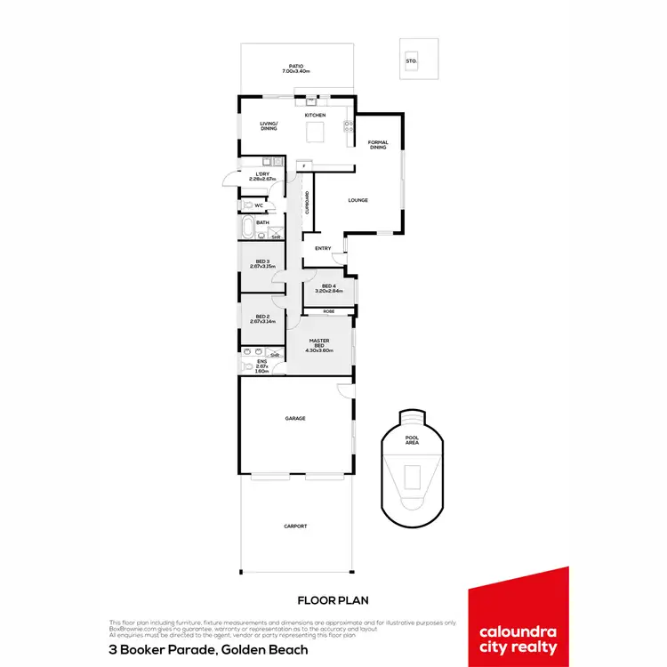 Floorplan of Homely house listing, 3 Booker Parade, Golden Beach QLD 4551