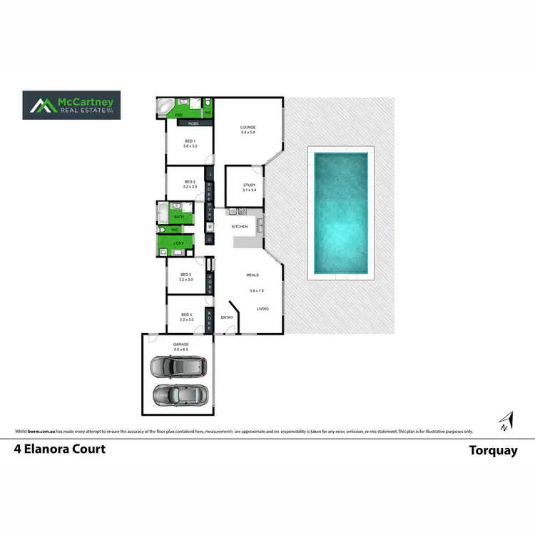 Floorplan of Homely house listing, 4 Elanora Court, Torquay VIC 3228