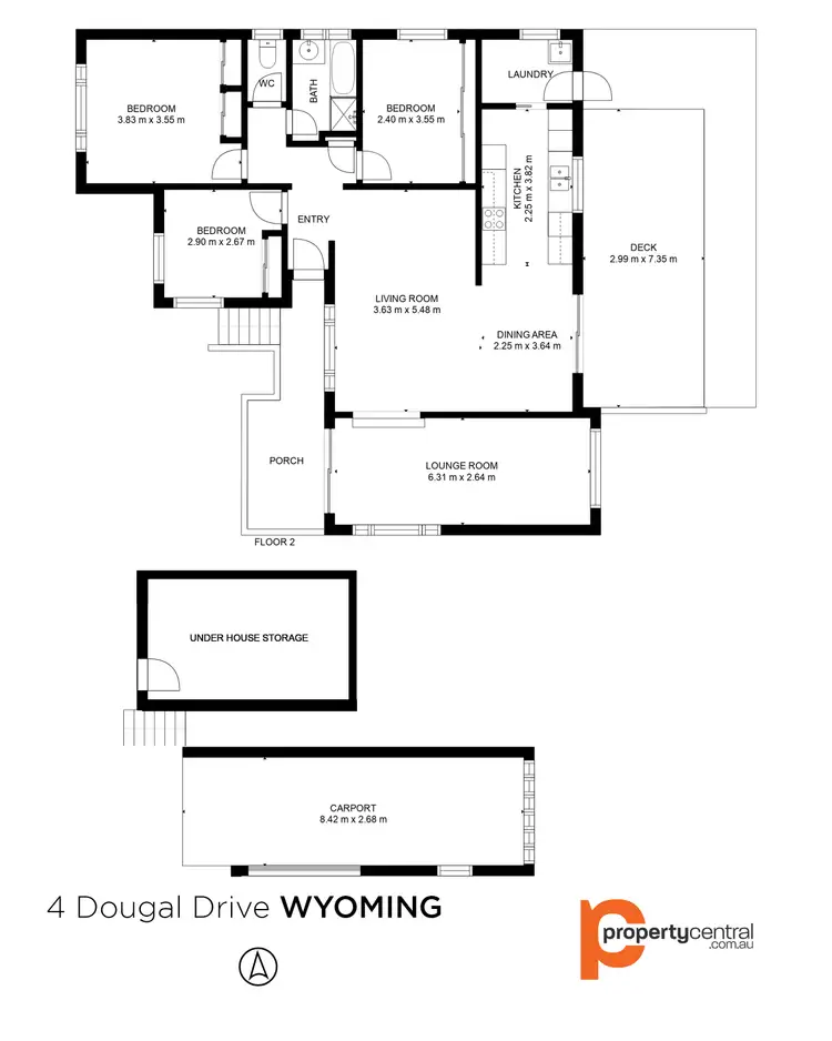 Floorplan of Homely house listing, 4 Dougal Drive, Wyoming NSW 2250