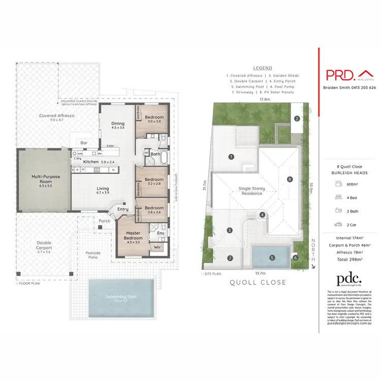 Floorplan of Homely house listing, 8 Quoll Close, Burleigh Heads QLD 4220