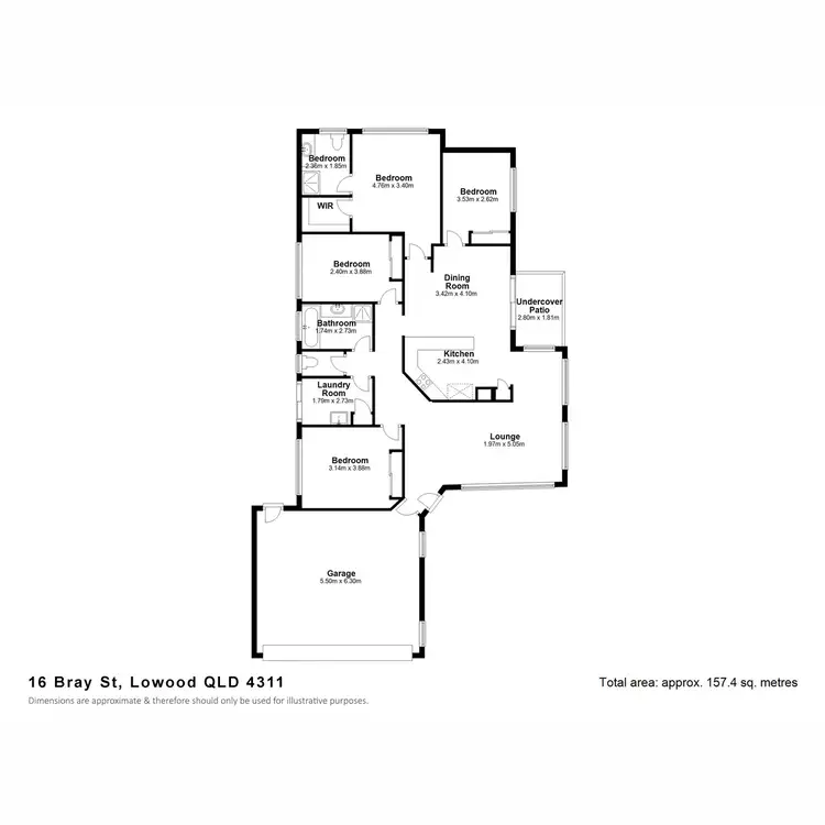 Floorplan of Homely house listing, 16 Bray Street, Lowood QLD 4311