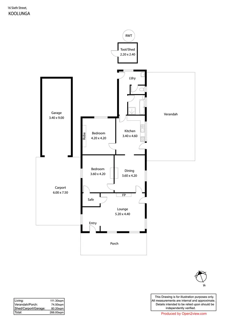Floorplan of Homely house listing, 16 Sixth Street, Koolunga SA 5464