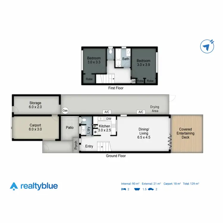 Floorplan of Homely townhouse listing, 3/1 Barbet Place, Burleigh Waters QLD 4220