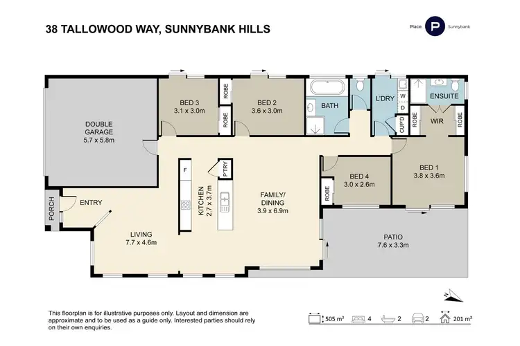 Floorplan of Homely house listing, 38 Tallowood Way, Sunnybank Hills QLD 4109