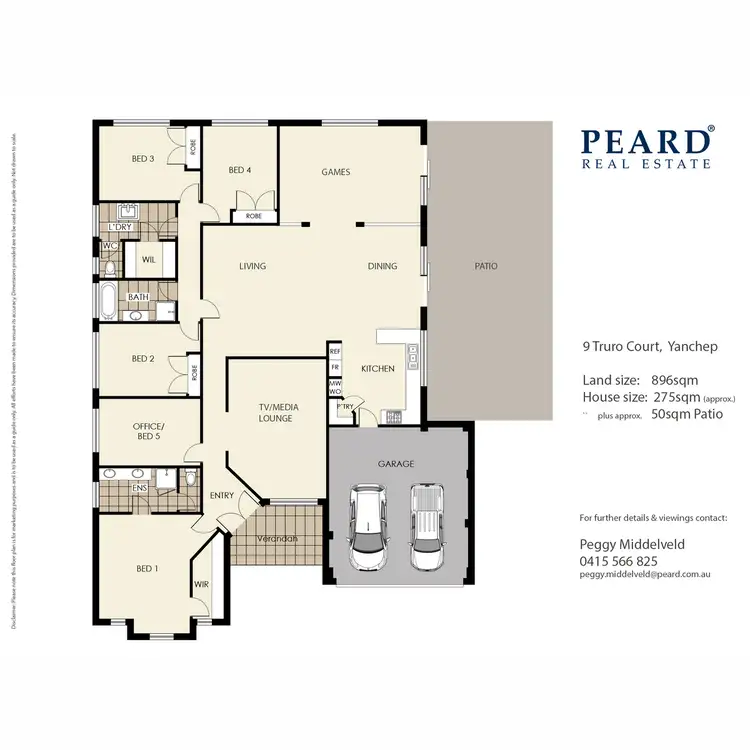 Floorplan of Homely house listing, 9 Truro Court, Yanchep WA 6035