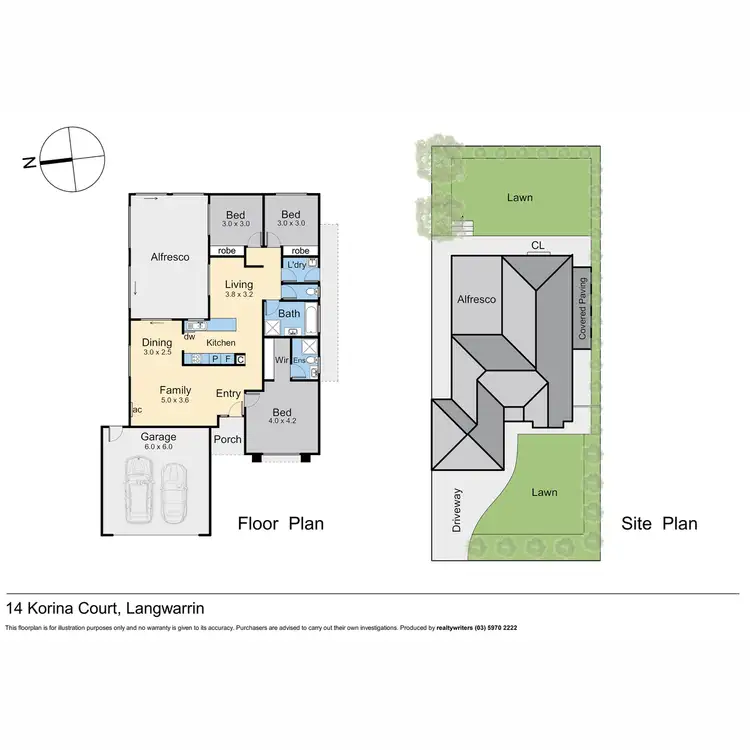 Floorplan of Homely house listing, 14 Korina Court, Langwarrin VIC 3910