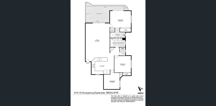 Floorplan of Homely unit listing, 3/13-15 Humpybong Esplanande, Redcliffe QLD 4020