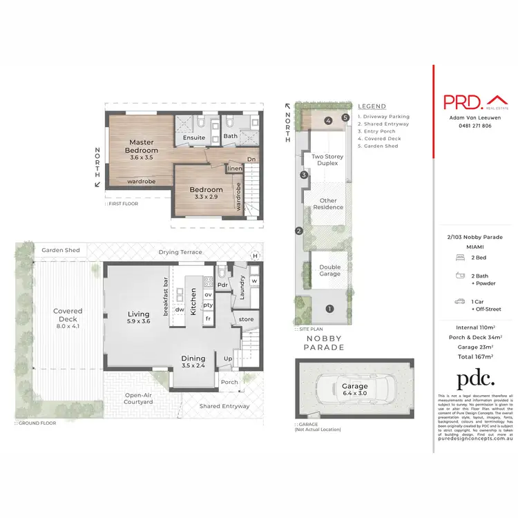 Floorplan of Homely semi-detached listing, 2/103 Nobby Parade, Miami QLD 4220
