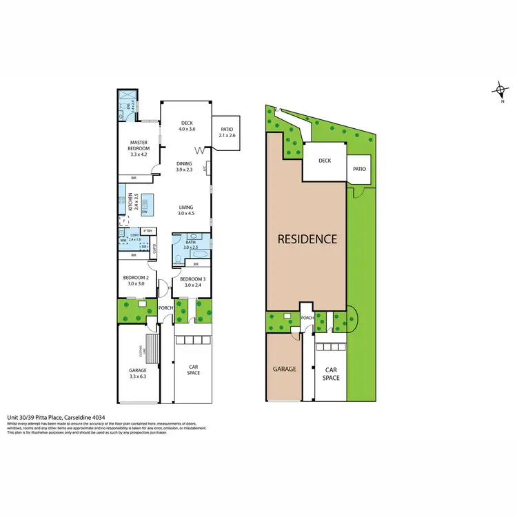 Floorplan of Homely villa listing, 30/39 Pitta Place, Carseldine QLD 4034
