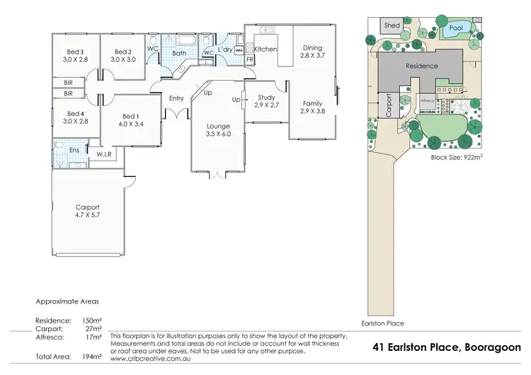 Floorplan of Homely house listing, 41 Earlston Place, Booragoon WA 6154