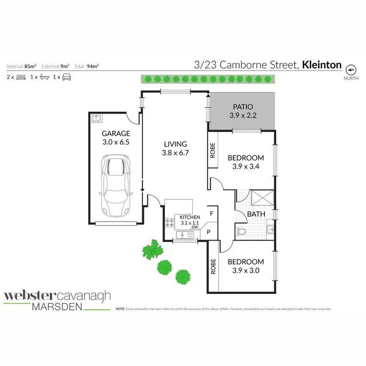 Floorplan of Homely unit listing, 3/23 Camborne Street, Kleinton QLD 4352