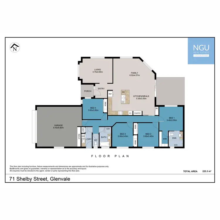 Floorplan of Homely house listing, 71 Shelby Street, Glenvale QLD 4350