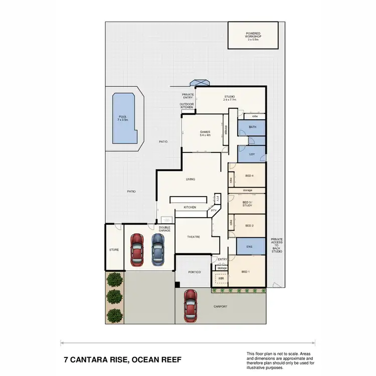 Floorplan of Homely house listing, 7 Cantara Rise, Ocean Reef WA 6027