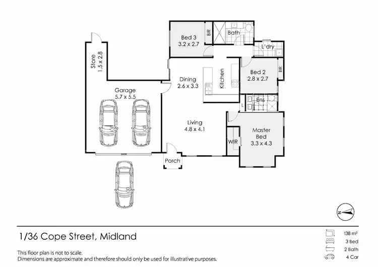 Floorplan of Homely villa listing, 1/36 Cope Street, Midland WA 6056
