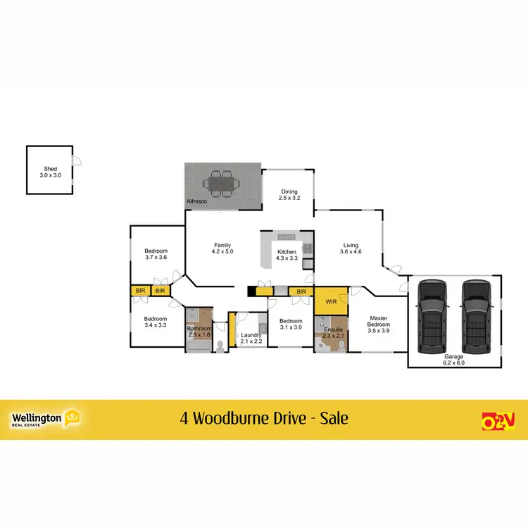 Floorplan of Homely house listing, 4 Woodburne Drive, Sale VIC 3850