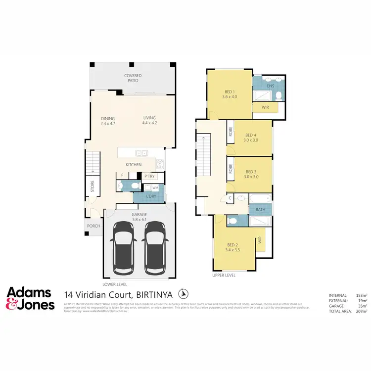 Floorplan of Homely townhouse listing, 14 Viridian Circuit, Birtinya QLD 4575