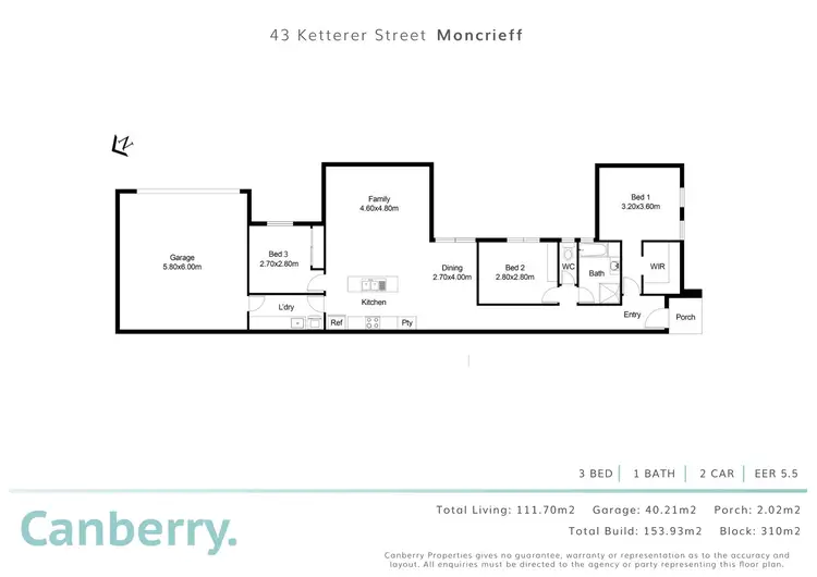 Floorplan of Homely house listing, 43 Ketterer Street, Moncrieff ACT 2914