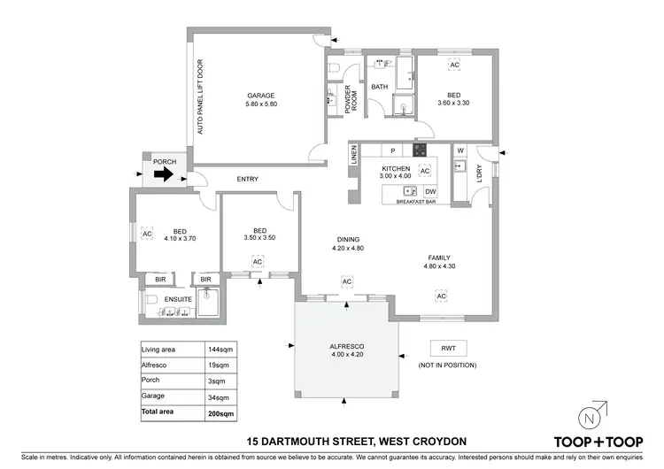 Floorplan of Homely house listing, 15 Dartmouth Street, West Croydon SA 5008