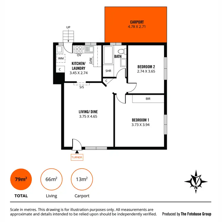 Floorplan of Homely unit listing, 1/194 Fullarton Road, Dulwich SA 5065