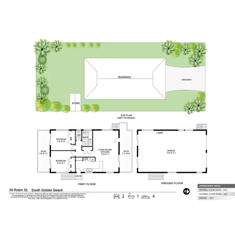 Floorplan of Homely house listing, 30 Robin Street, South Golden Beach NSW 2483