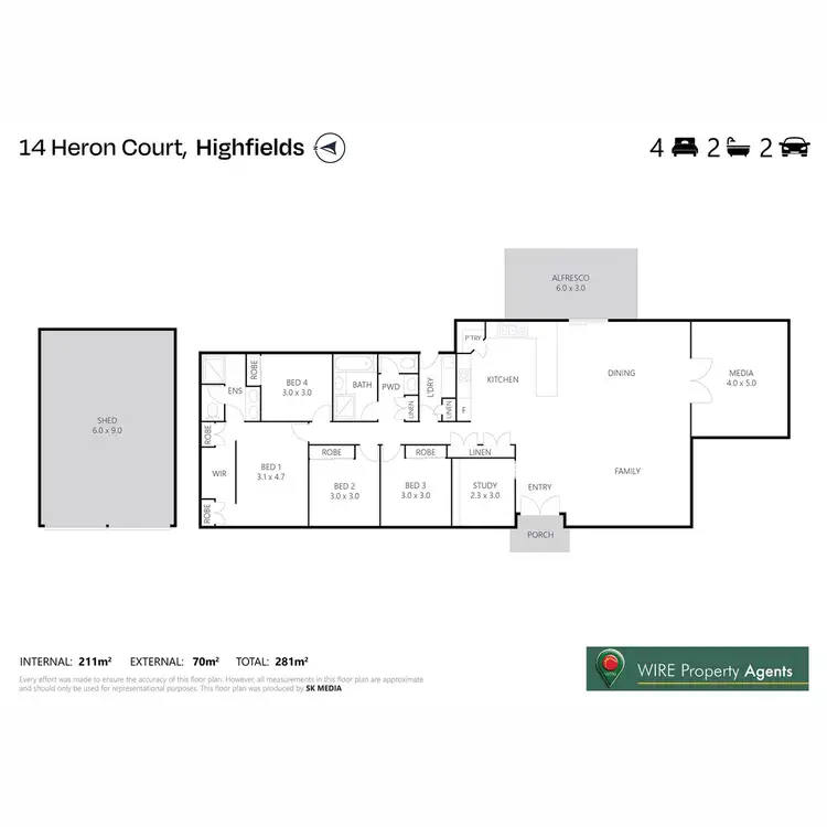 Floorplan of Homely house listing, 14 Heron Court, Kleinton QLD 4352