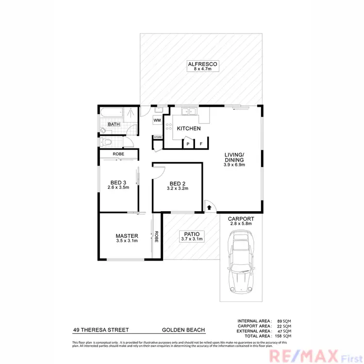 Floorplan of Homely house listing, 49 Theresa Street, Golden Beach QLD 4551