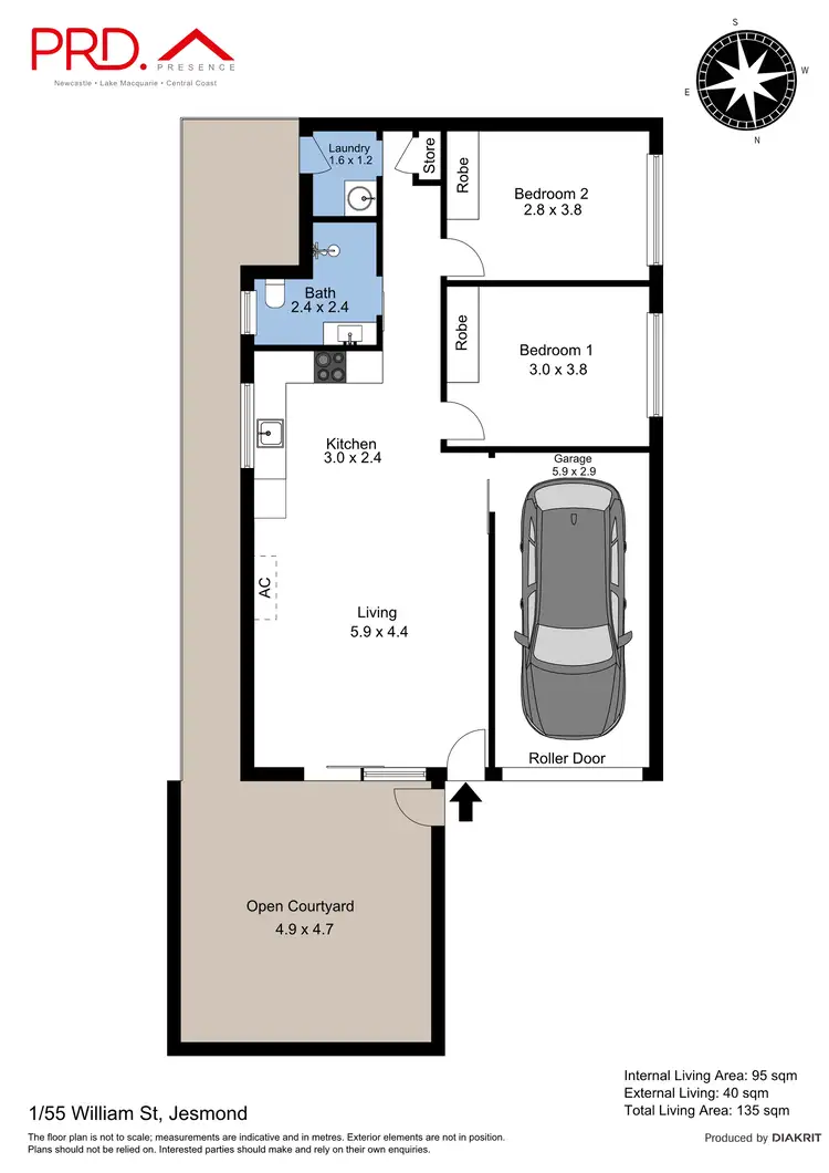 Floorplan of Homely house listing, 1/55 William Street, Jesmond NSW 2299