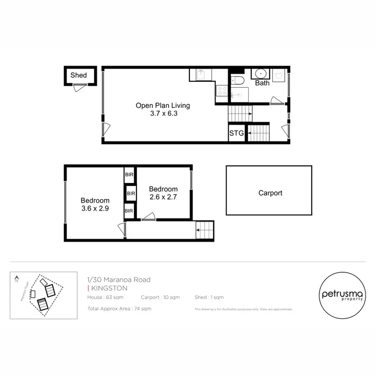 Floorplan of Homely house listing, 1/30 Maranoa Road, Kingston TAS 7050