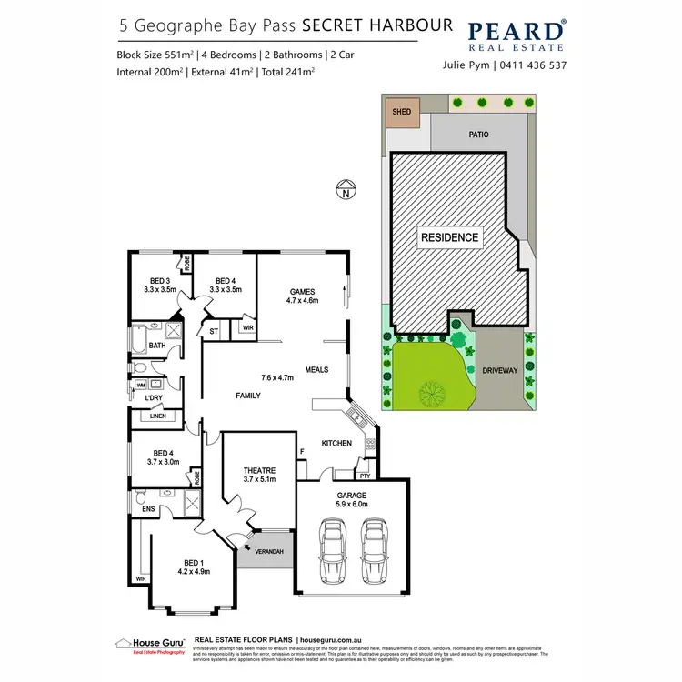 Floorplan of Homely house listing, 5 Geographe Bay Pass, Secret Harbour WA 6173