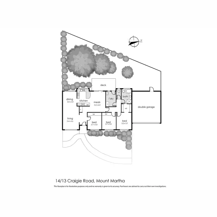 Floorplan of Homely unit listing, 14 / 13 Craigie Road, Mount Martha VIC 3934