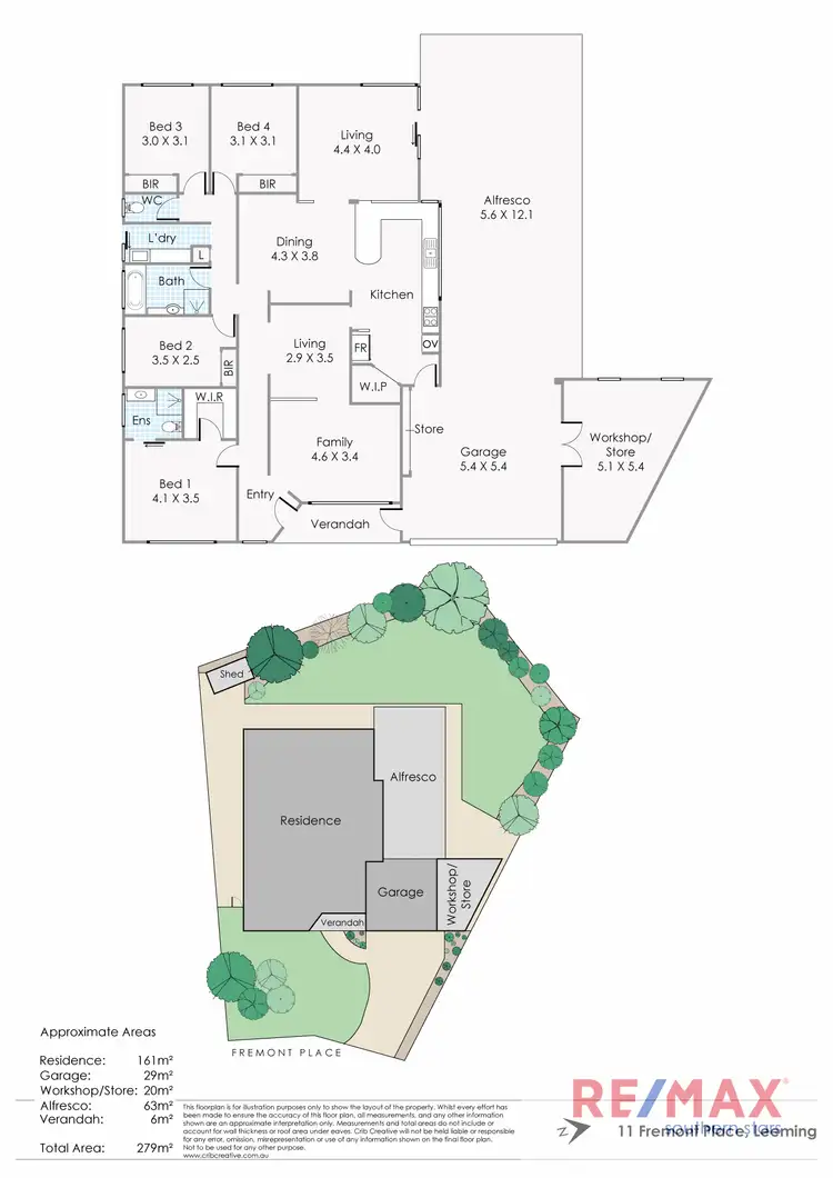 Floorplan of Homely house listing, 11 Fremont Place, Leeming WA 6149