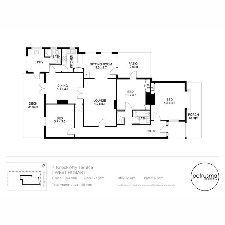 Floorplan of Homely house listing, 4 Knocklofty Terrace, West Hobart TAS 7000