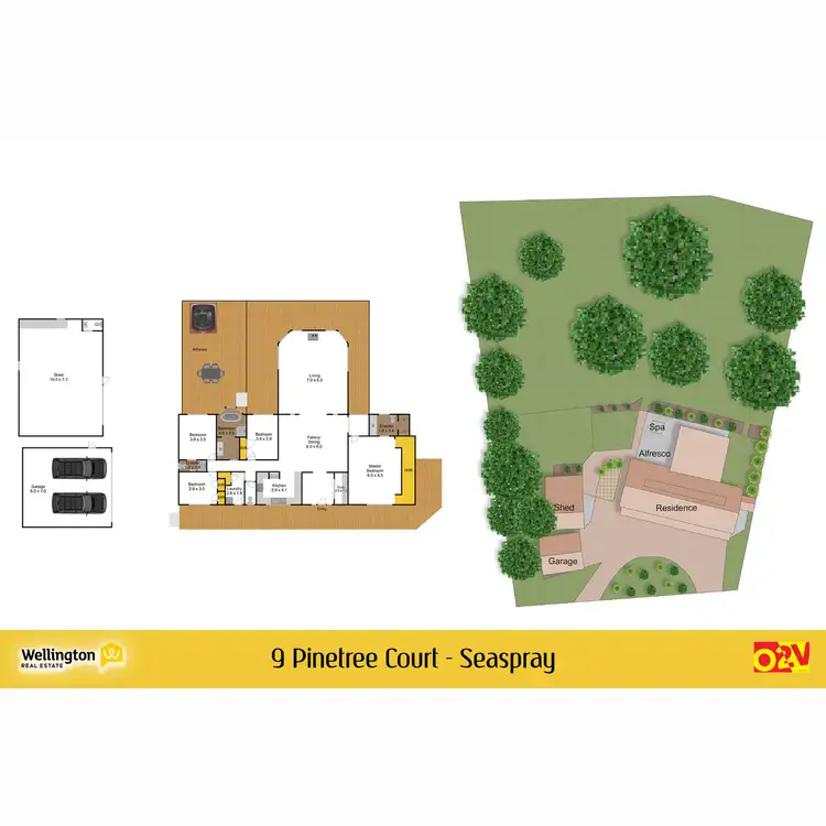 Floorplan of Homely house listing, 9 Pinetree Court, Seaspray VIC 3851