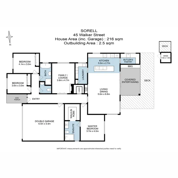 Floorplan of Homely house listing, 45 Walker Street, Sorell TAS 7172