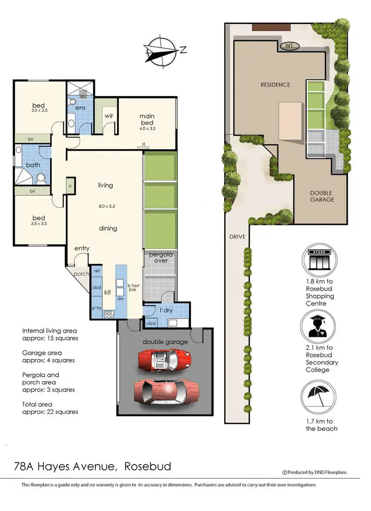Floorplan of Homely unit listing, 3/28 Hayes Avenue, Rosebud VIC 3939