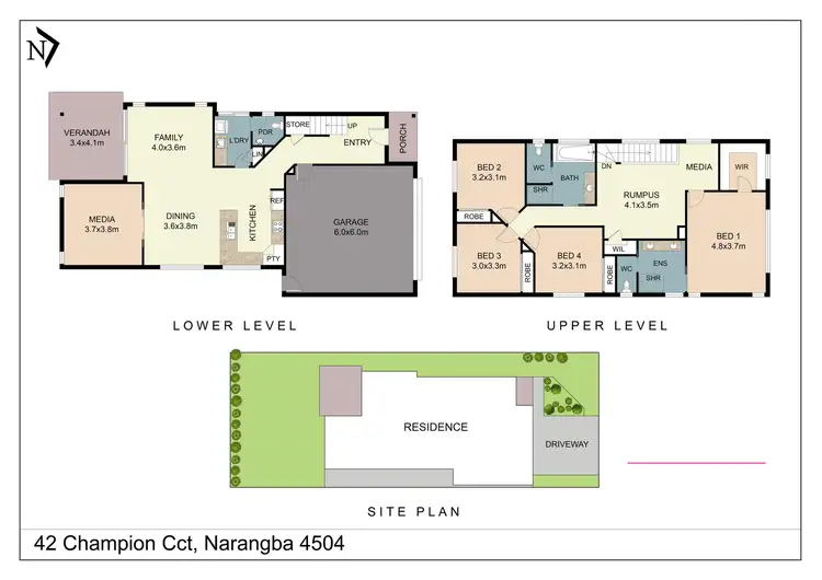 Floorplan of Homely house listing, 42 Champion Circuit, Narangba QLD 4504