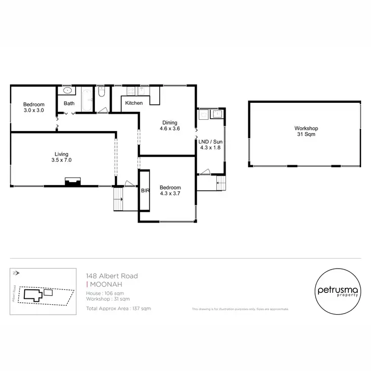Floorplan of Homely house listing, 148 Albert Road, Moonah TAS 7009